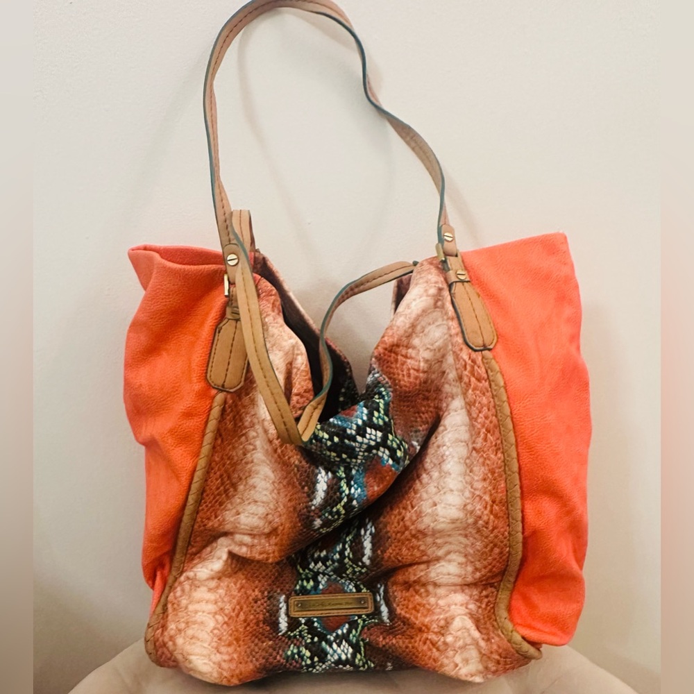 Rebecca Minkoff Coral and Brown Tote Bag